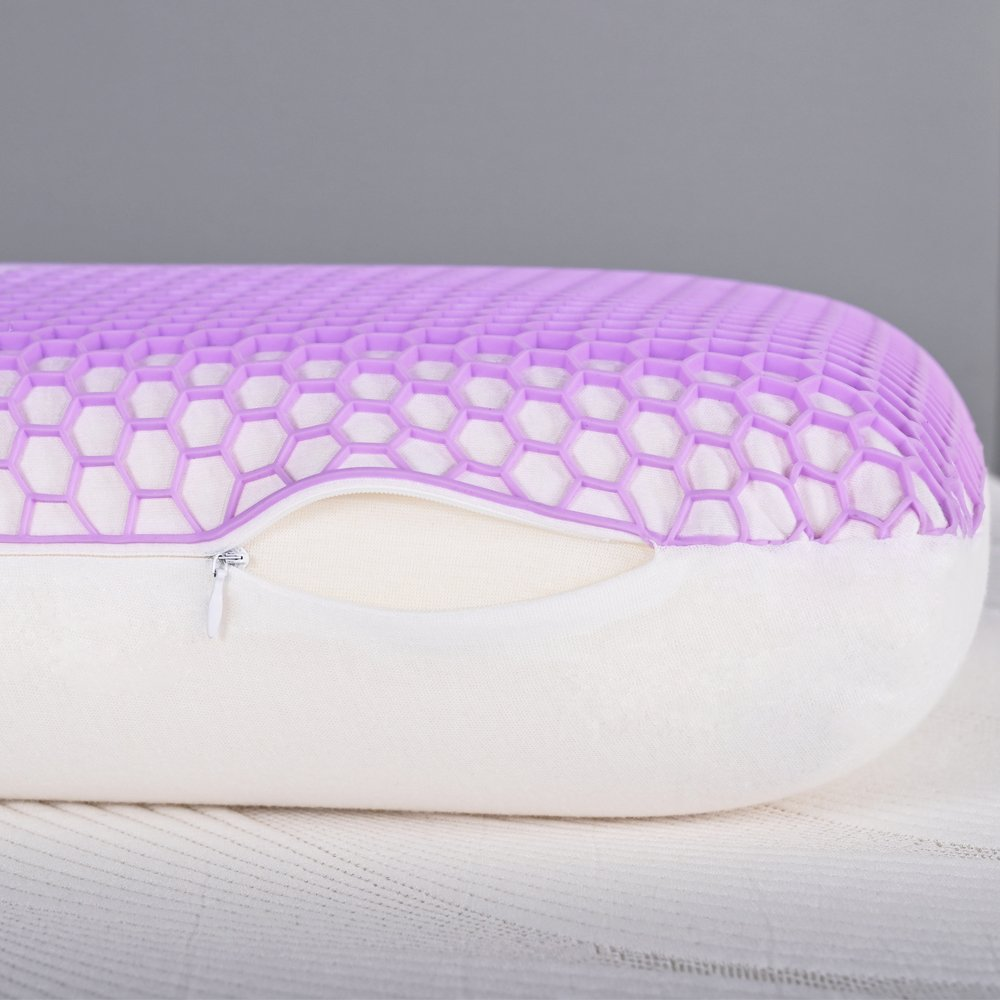TINSIO Factory TPE Zero-Pressure Pillow - Wave Grid Design Pillow Core for Neck Pain Relief Breathable & Machine Washable Promotes Deep Sleep