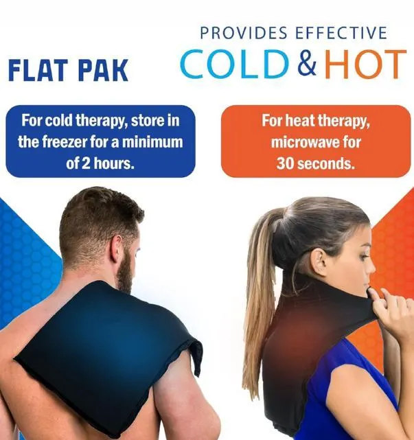 Extra Large Reusable Gel Ice Pack for Hot and Cold Therapy  Soft Flexible Cooling Pad for Back Hip Leg Injuries and Pain Relief Cold Compress for Injury Recovery