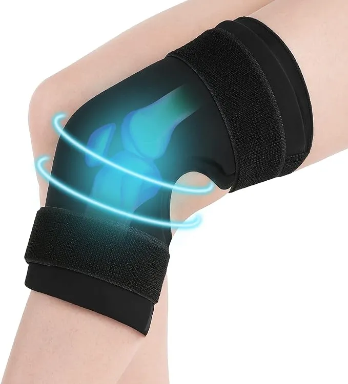 TINSIO Factory Wholesale Hamstring Ice Pack PRO Compression Sleeve Reusable Gel Cold Packs for Quad Strain Pulled Hamstring - Flexible Cold Wrap Pain Relief FocusZone Technology for Extra Cooling & Pressure