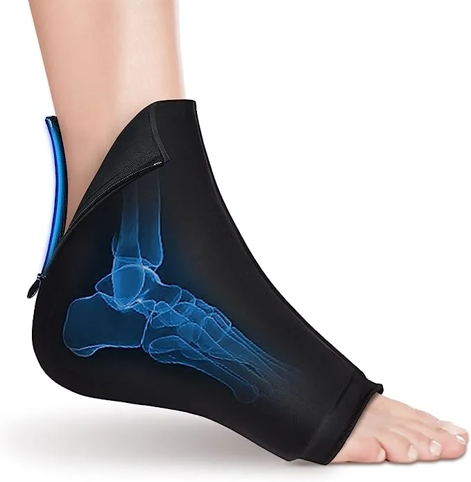 TINSIO Factory Wholesale Reusable Gel Ankle Ice Pack for Foot Relax - Hot & Cold Compression Sleeve Battery-Free Home Use