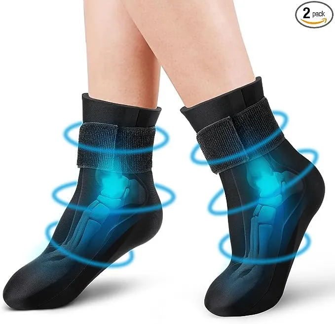 TINSIO Factory Wholesale Reusable Gel Ankle Ice Pack for Foot Relax - Hot & Cold Compression Sleeve Battery-Free Home Use
